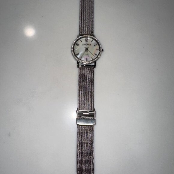Skagen Swarovski and Mother of Pearl Women's Watch - Picture 4 of 11